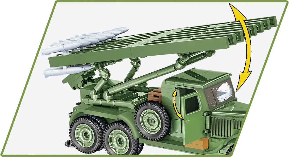 Set blloqe ndërtimi Cobi BM-13 Katyusha (ZIS-6), 440 pjesë, 1:35, Jeshile