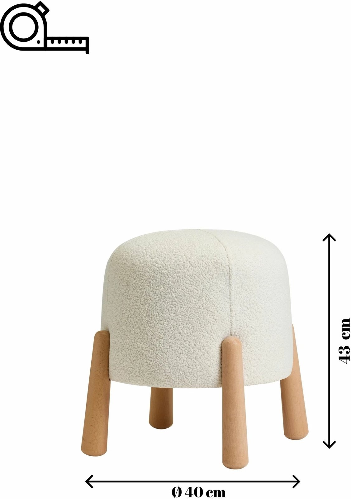 Puf i bardhë Floki, Atelier del Sofa