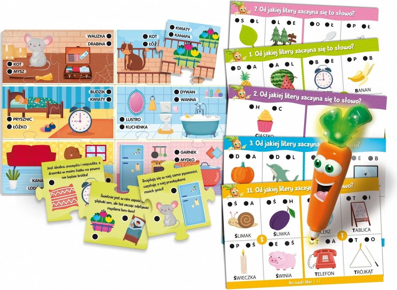 Set edukativ Carotina ABC dhe Fjalët e Para, Lisciani, për fëmijë, me bateri
