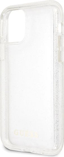 Mbështjellës Guess GUHCN65PCGLSI për iPhone 11 Pro Max, Glitter, Argjend