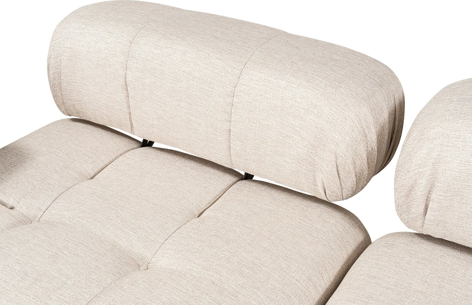 Këndare Atelier del Sofa Doblo 3 ulëse me pouffe, ngjyrë kafe e çelët