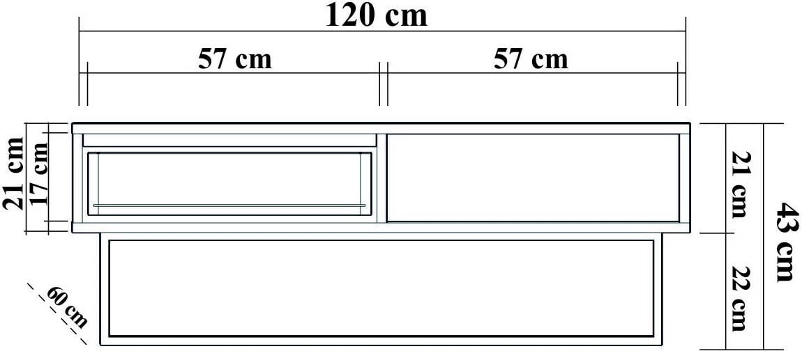 Set mobiljesh për dhomë dite Skye Decor, Laxus Takım 16, ngjyrë arrë dhe e zezë