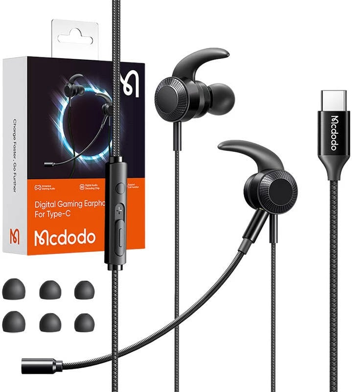 Kufje gaming Mcdodo HP-1340 me mikrofon, USB-C, të zeza