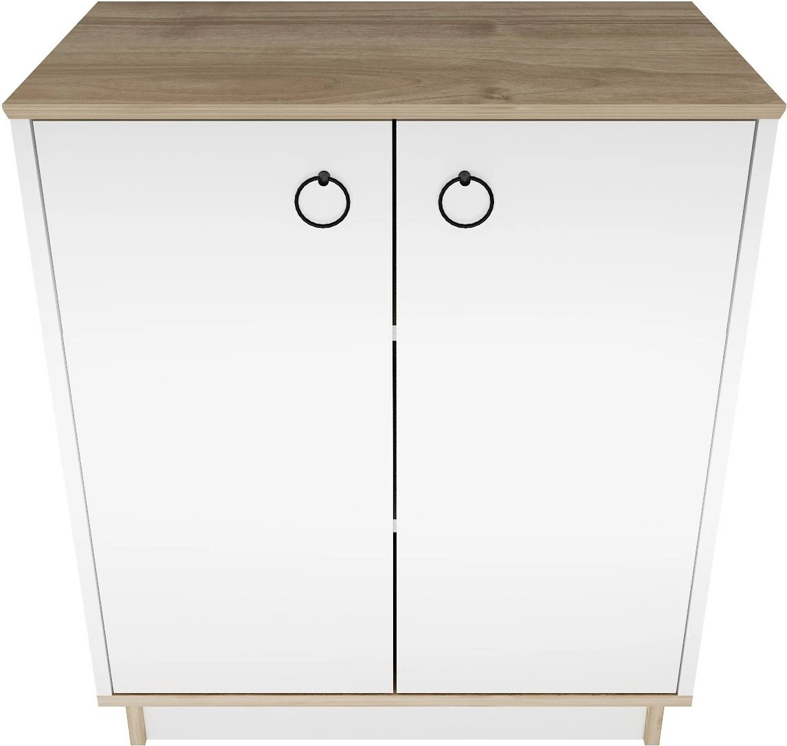 Konsol Skye Decor, nuancë e bardhë dhe arre