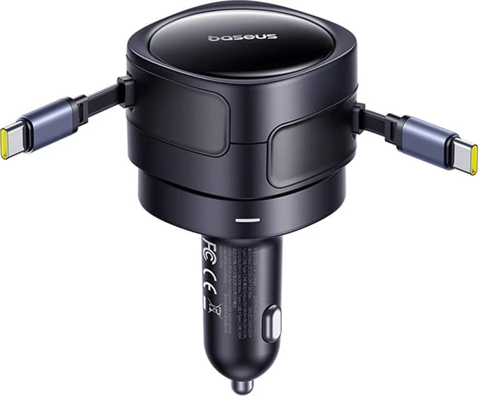 Karikues veture Baseus Enjoyment Max me 2 kabllo USB-C, 60W, Zi