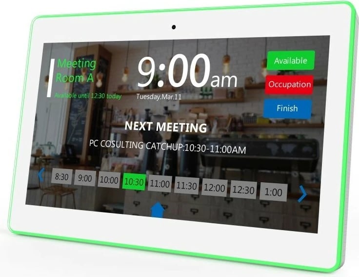 Tablet ALLNET Meetingraum RGB LED 15 Zoll RK3399 Android 10 NFC/RFID bardhë