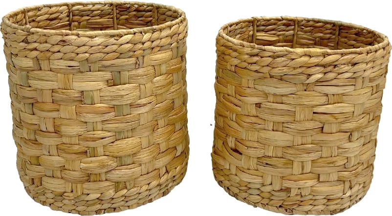 Set shporta natyrale hyacinthe VEGENID, 2 copë, 35x35x48cm