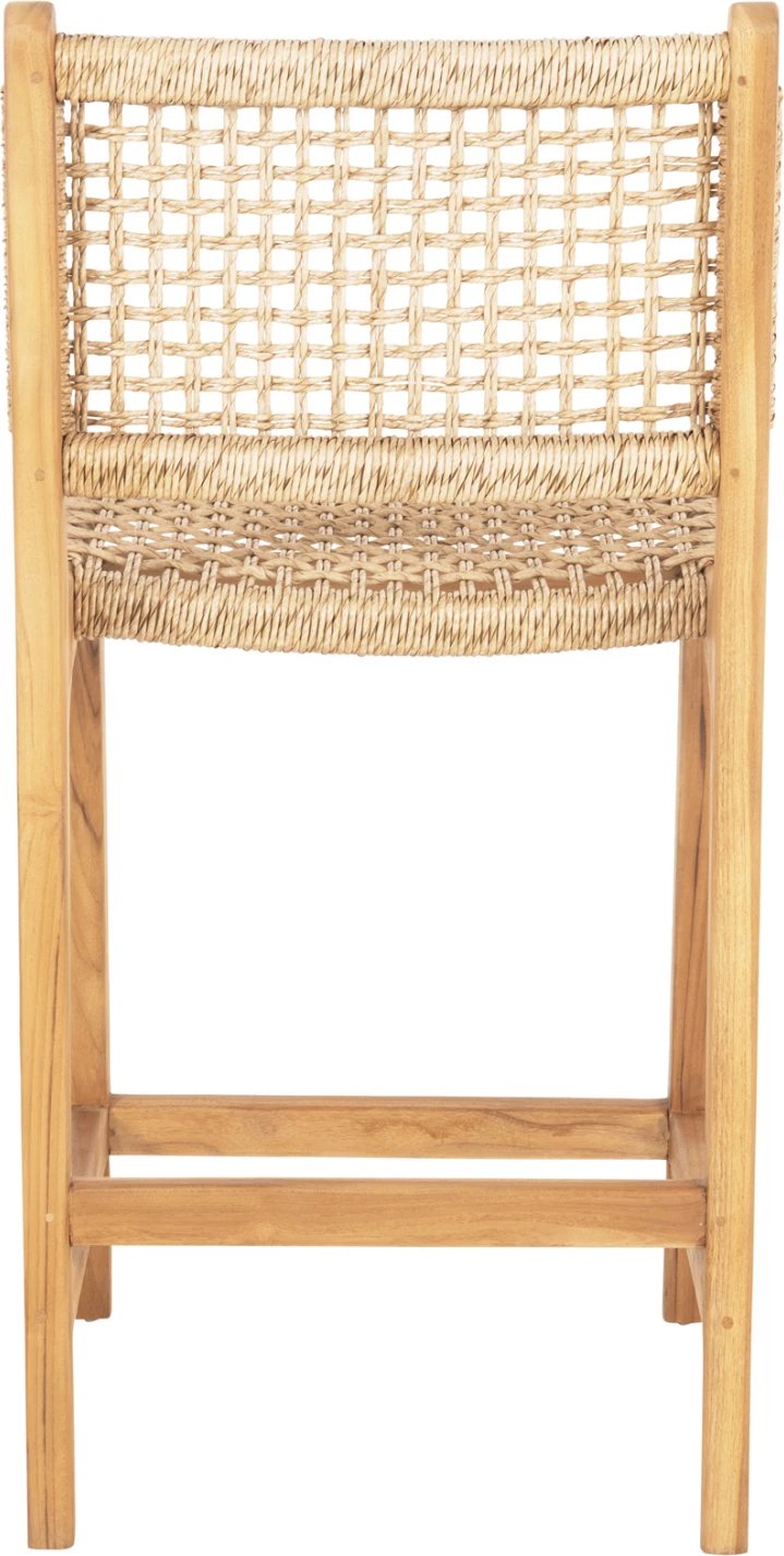 Karrige për bar me mbështetëse BORIS FH9381.11 dru tik & litar VIRO 46x53x96 cm