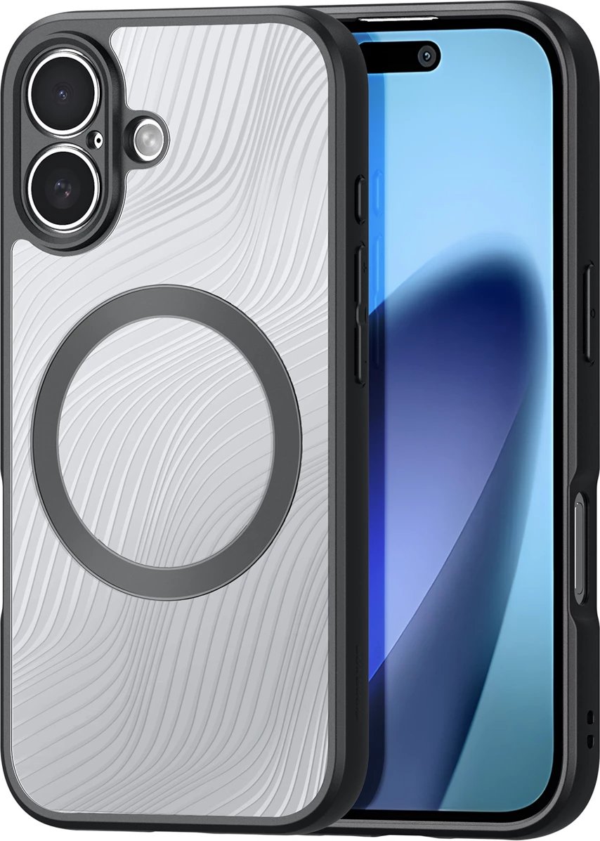 Mbështjellës Dux Ducis Aimo Mag për iPhone 17, me unazë magnetike, i zi