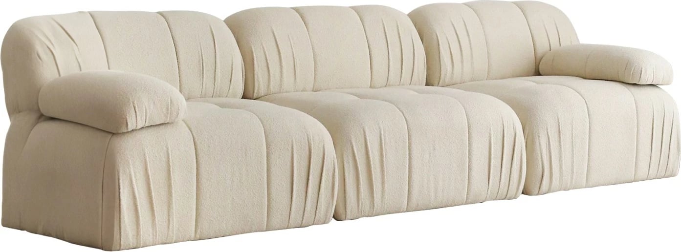 Divan treshe Atelier del Sofa, Soli 3 vende, i bardhë