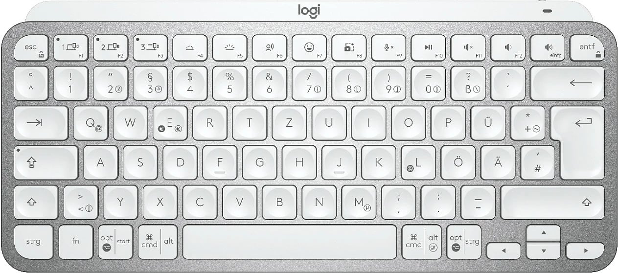 Tastierë wireless Logitech MX Keys Mini, QWERTZ, LED, gri