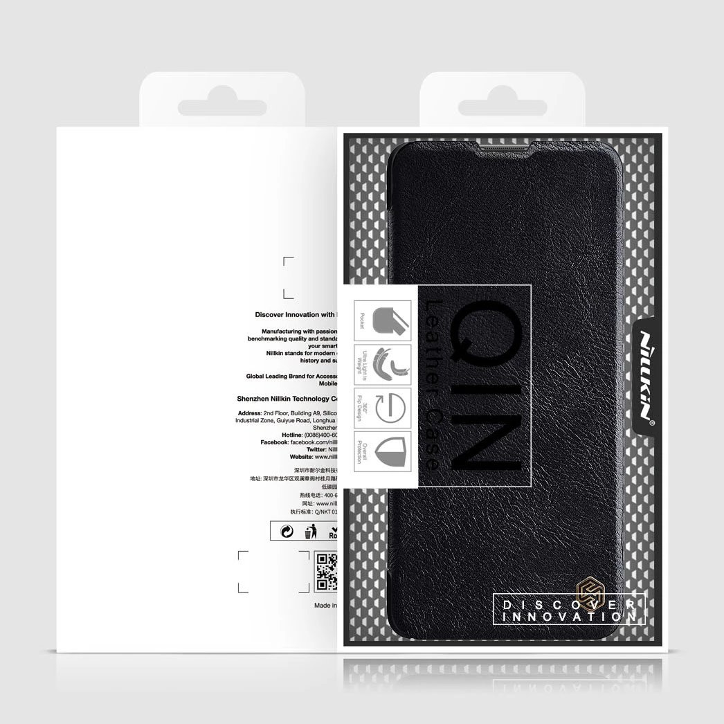 Mbështjellës Nillkin Qin Case për Xiaomi Redmi Note 11 Pro+, Redmi Note 11 Pro, Mi 11i HyperCharge, kafe