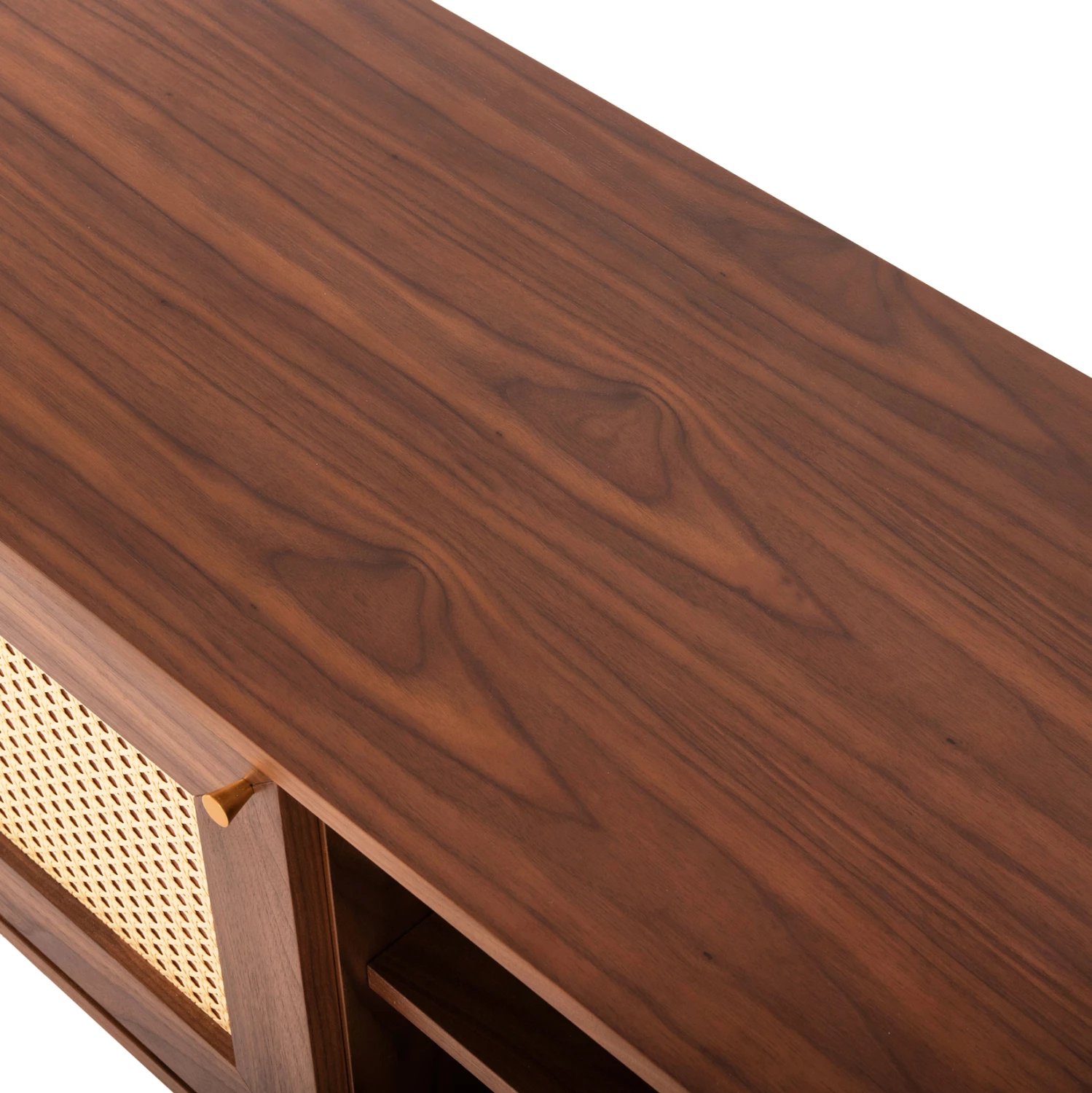 Kabinet TV MEEN FH9736 MDF me furnir arre-këmbë ari 160x40x52H cm