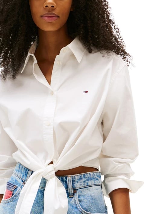 Këmishë Tommy Hilfiger Jeans femra e bardhë
