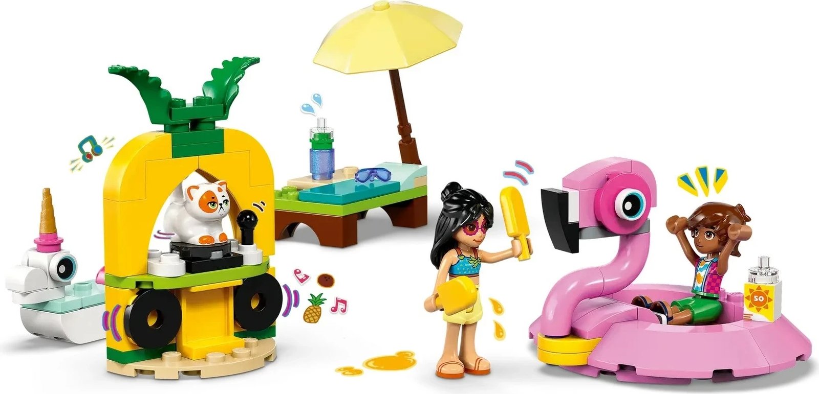 Set lodrash LEGO Friends 42658 Unicorn & Flamingo Pool Party, 99 pjesë Set lodrash LEGO Friends 42658 Unicorn & Flamingo Pool Party, 99 pjesë