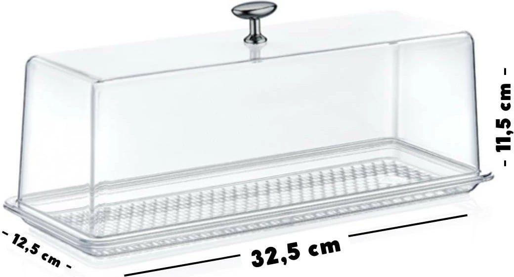 Pjatë për servirje ëmbëlsirash Hermia, CLRKS-1, transparente