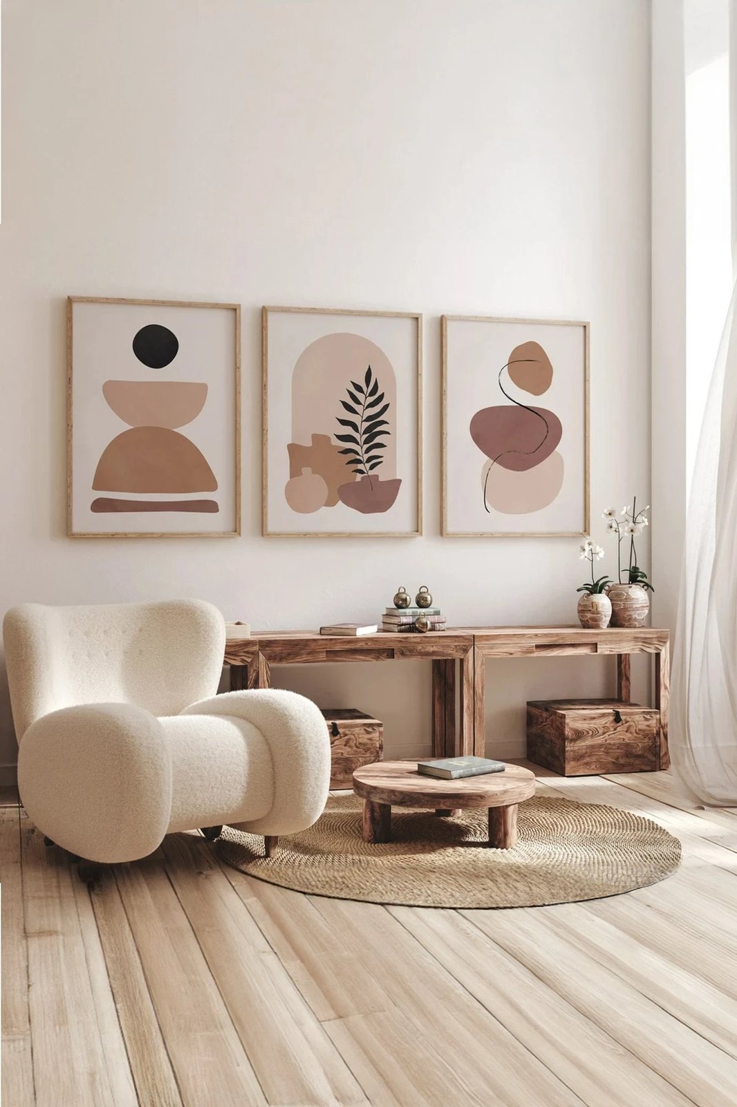 Set pikturash dekorative me kornizë (3 copë), Wallity, 3Dartsohoset50