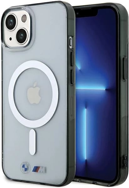 Mbështjellës BMW Silver Ring MagSafe për iPhone 15, Transparent
