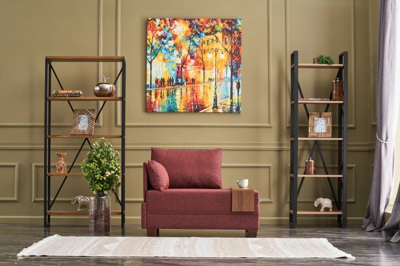 Karrige njëvendëshe Fly, ngjyrë e kuqe e thellë, Atelier del Sofa, pjesa e majtë