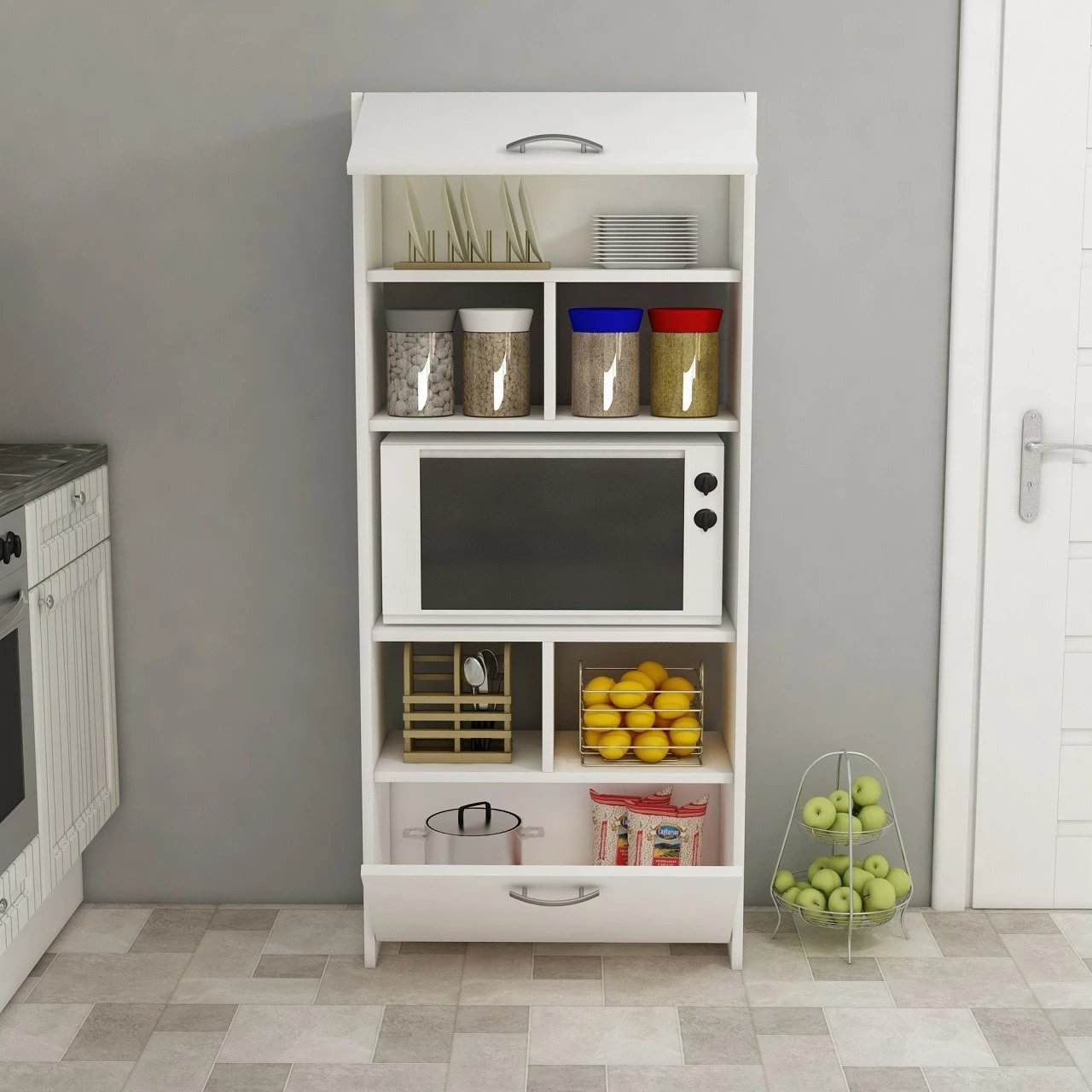 Dollap multifunksional Hanah Home, Albina, i bardhë