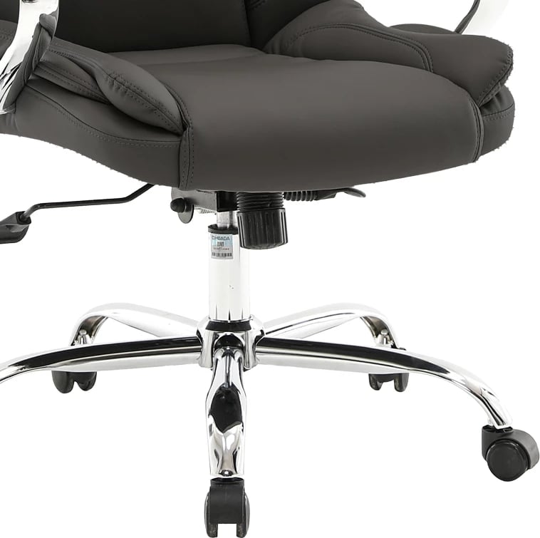 Karrige menaxheri për zyre Verxian, lëkurë artificiale e zezë, 70x68x116cm