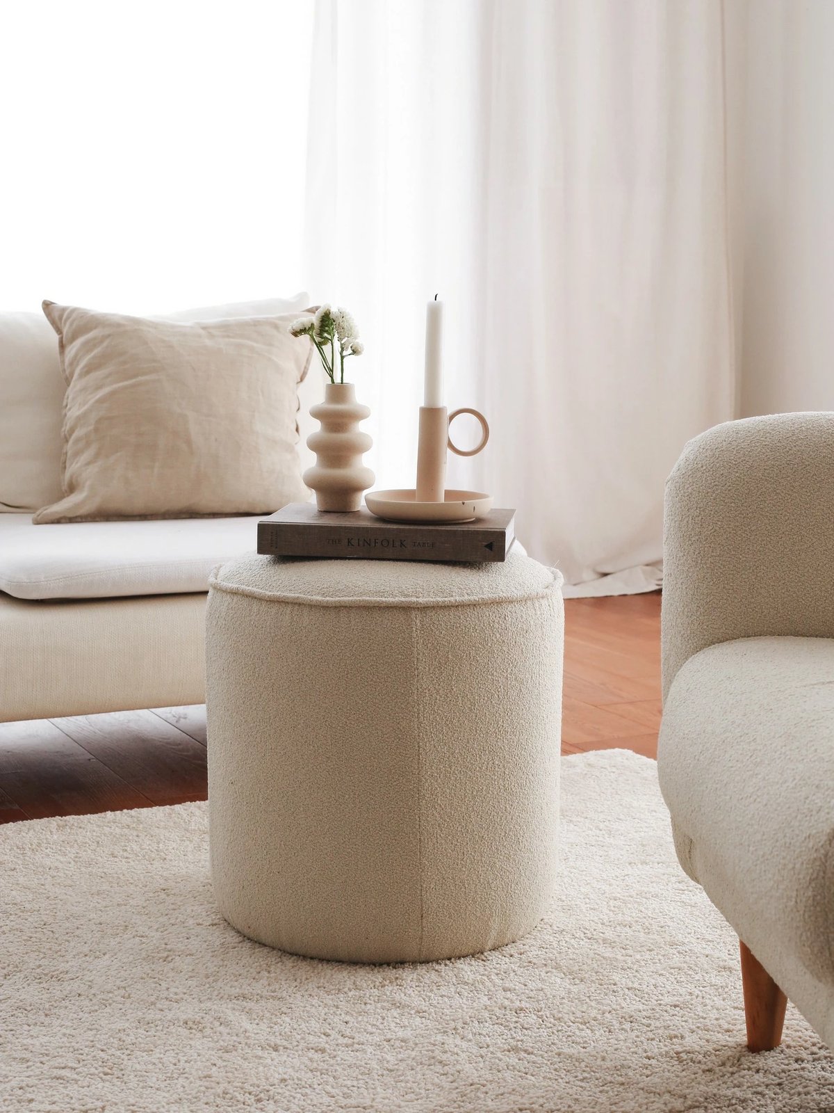 Puf Teddy Atelier del Sofa, krem