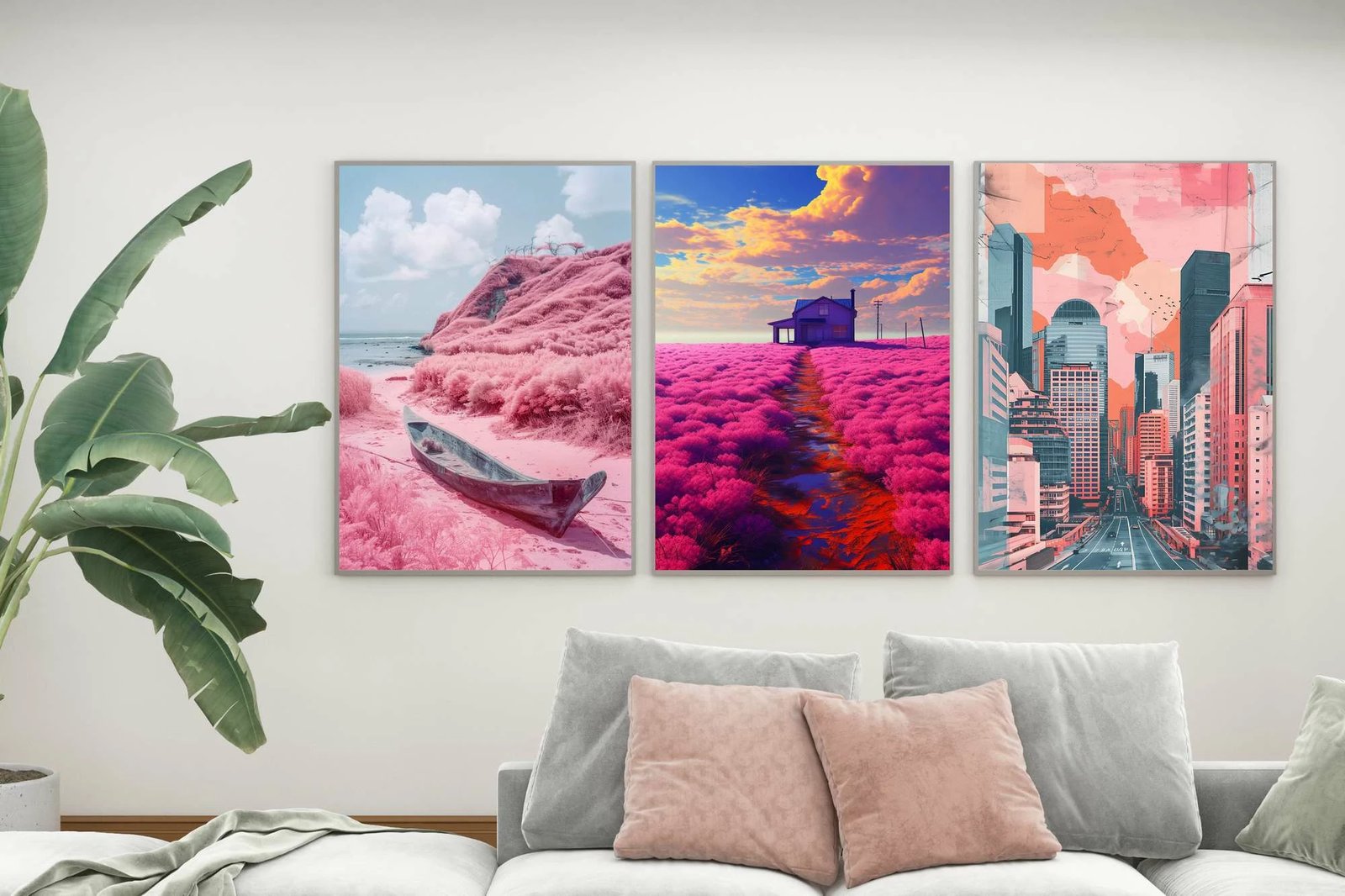 Pikturë dekorative me kornizë MDF (3 copë), Wallity, Mp3-00115, 21x30cm