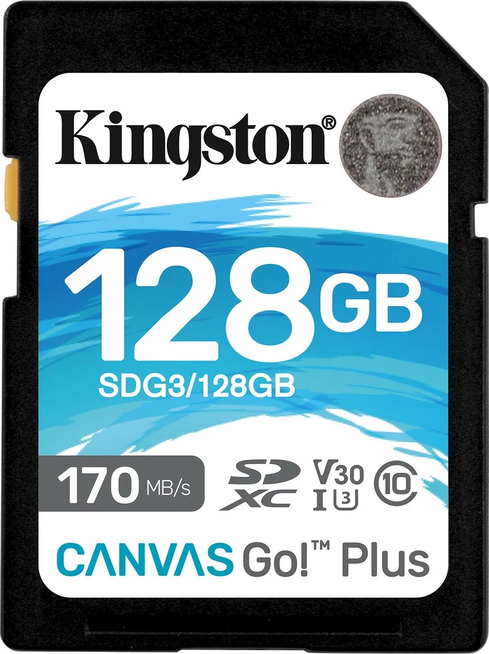 Kartelë memorie Kingston Canvas Go Plus 128GB SDXC, 170MB/s, Class 10, UHS-I, V30, e zezë