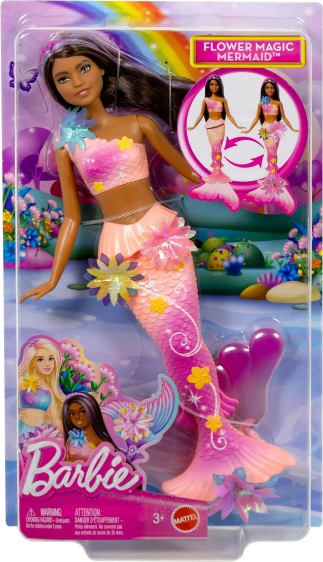 Kukull Barbie Mattel Blooming Flowers, sirenë, JDM71/JDM73