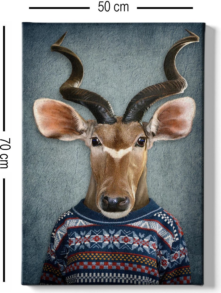 Pikturë dekorative në kanavacë, shumëngjyrëshe, kornizë druri, 50x70cm