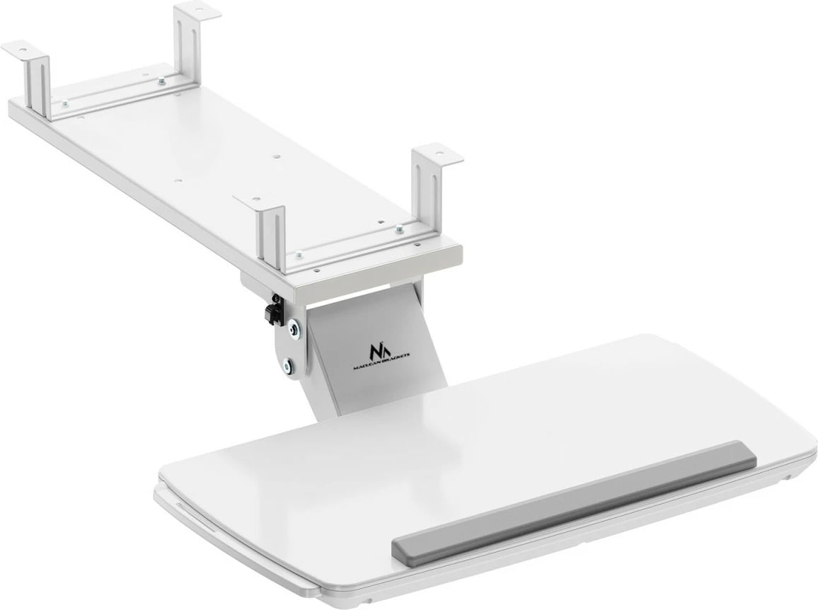 Mbajtës tastiere Maclean MC-156 W, nën tavolinë, i bardhë