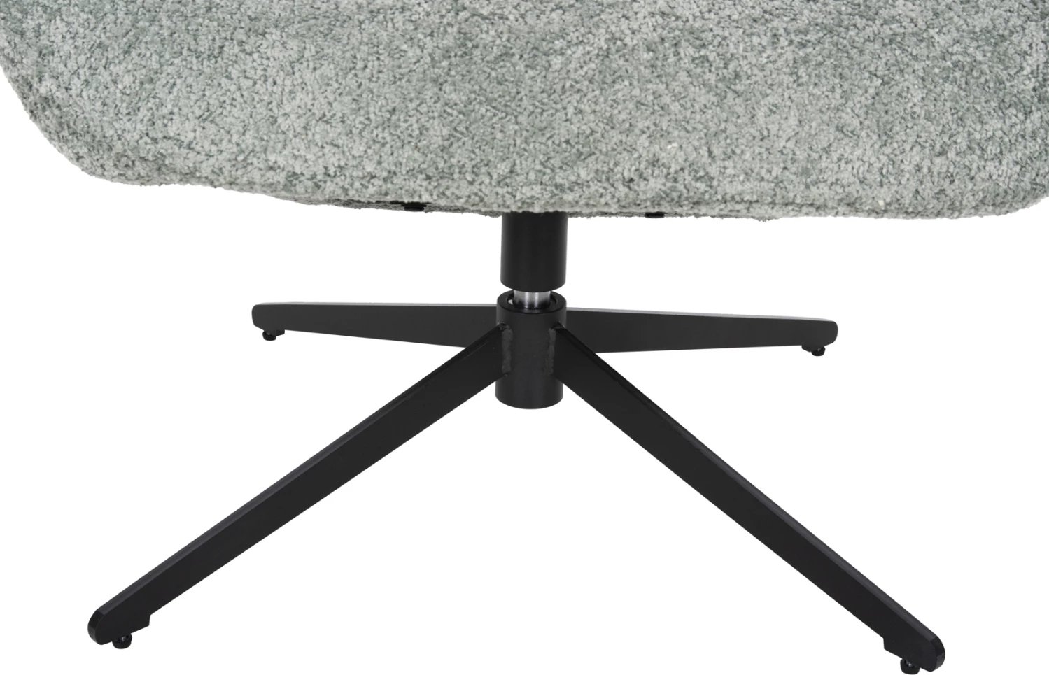 Karrige rrotulluese BRYLL, ngjyrë fistik, FH9597.05, bazë metalike e zezë, 86x90x97H cm