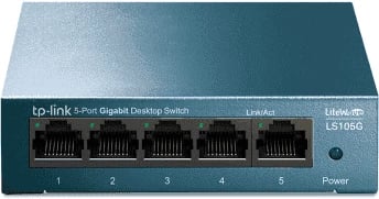 Switch TP-LINK TL-SG105S 5 porta Gigabit, i pa menaxhuar, metal, e zezë