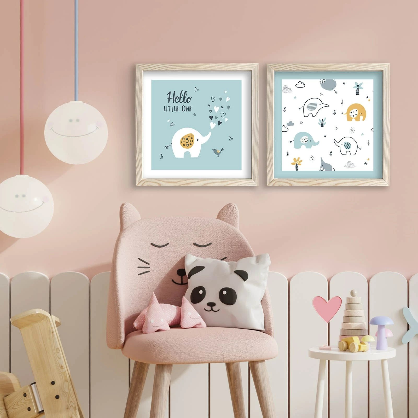 Pikturë dekorative me kornizë MDF (2 copë), Wallity, 2P3333KCT-007