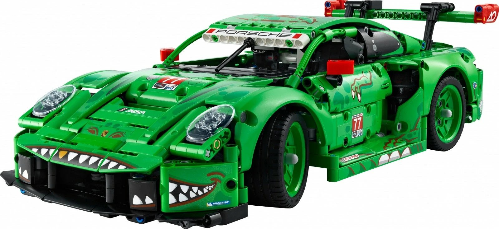 Set blloqe ndërtimi, LEGO Technic, 42224 Porsche 911 GT3 R REXY AO Racing, 1313 pjesë 11+ vjeç, jeshile