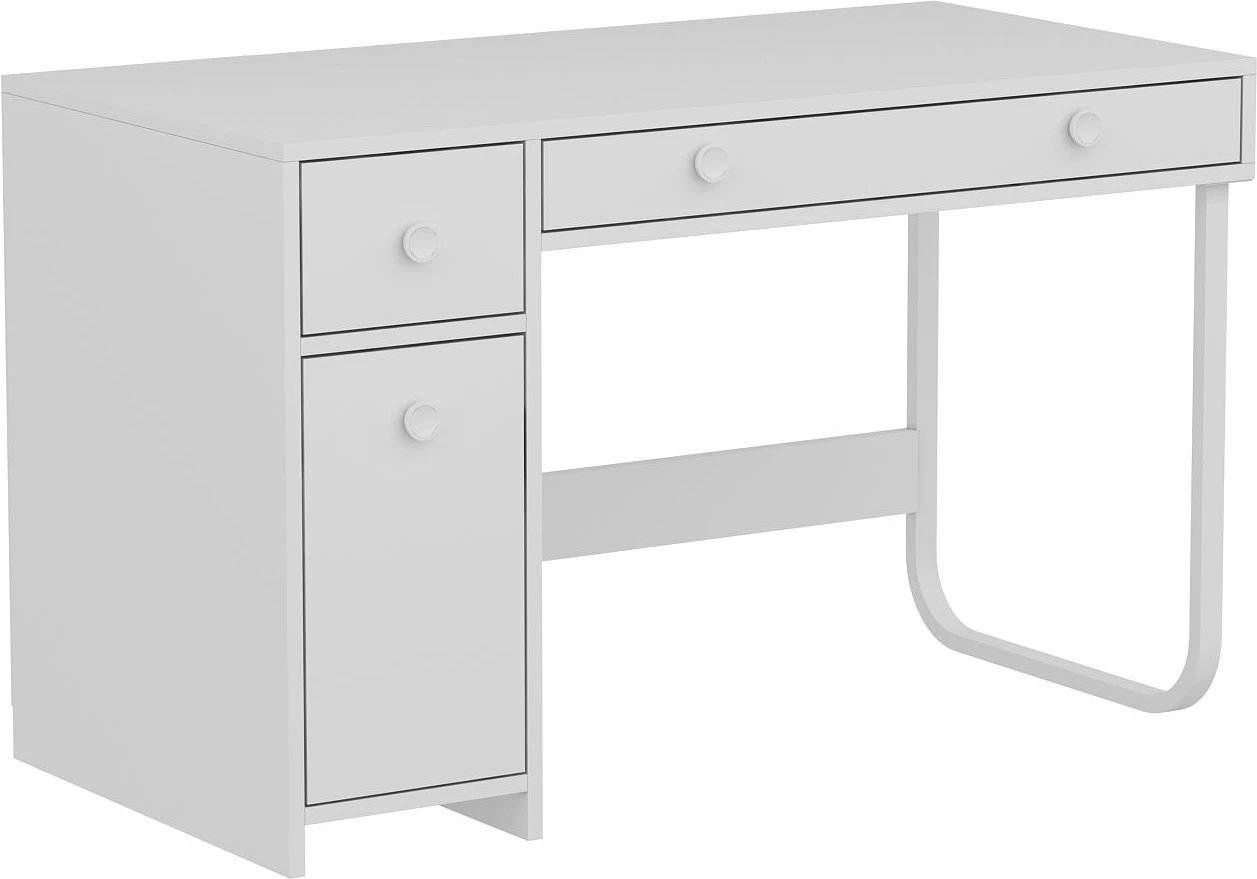 Tavolinë pune për studim, ngjyrë e bardhë, Skye Decor, ÇM002 Asil
