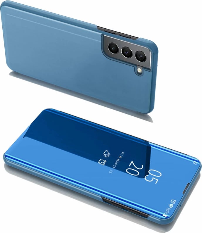 Mbështjellës Hurtel Clear View Case për Samsung Galaxy S22+, Blu