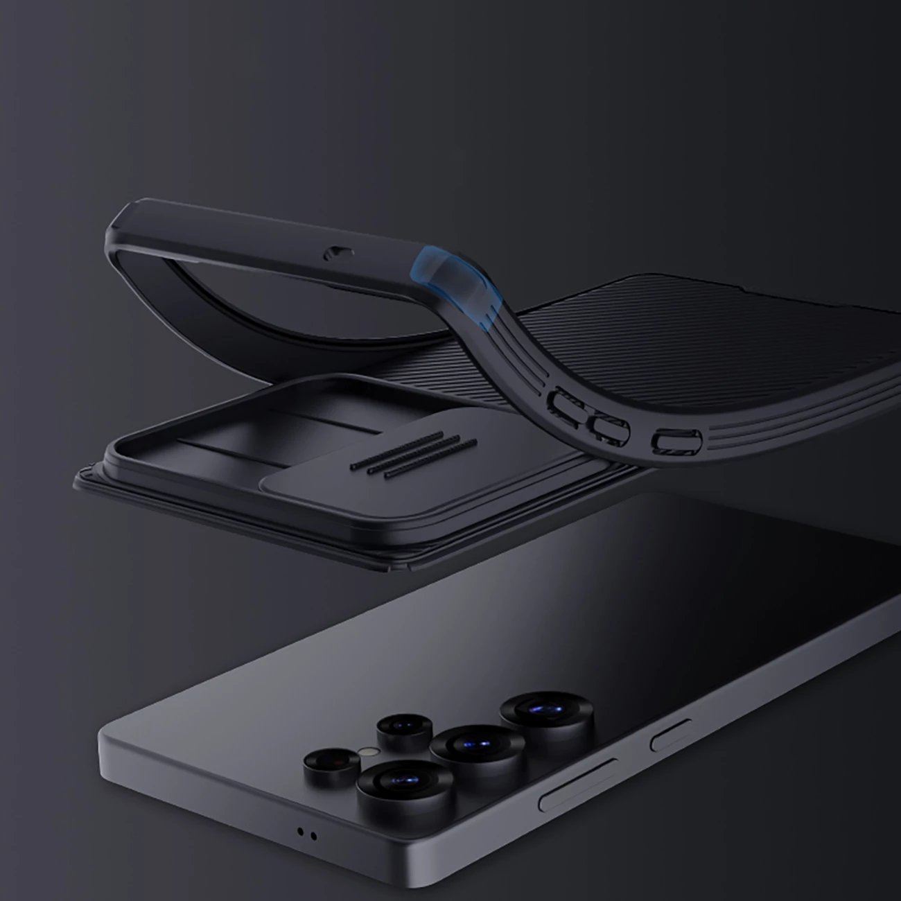 Mbështjellës Nillkin CamShield Pro për Samsung Galaxy S25 Ultra, i zi