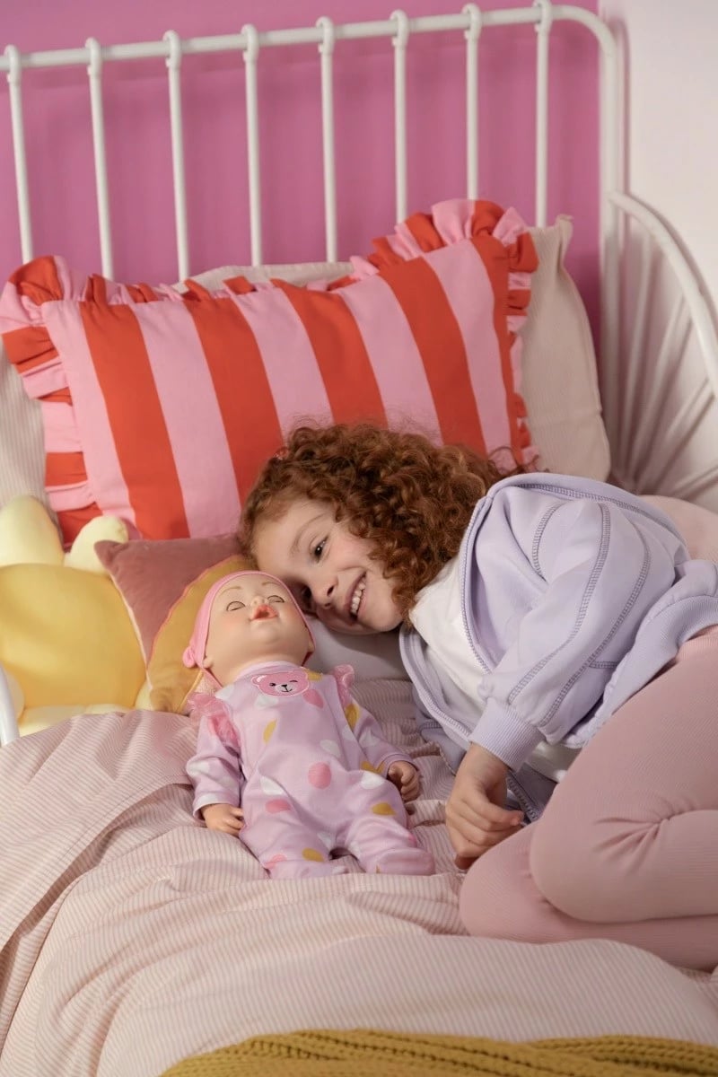 Kukull interaktive Baby Born Emily Walk with Me 43 cm, ecëse, me bateri AA, rozë