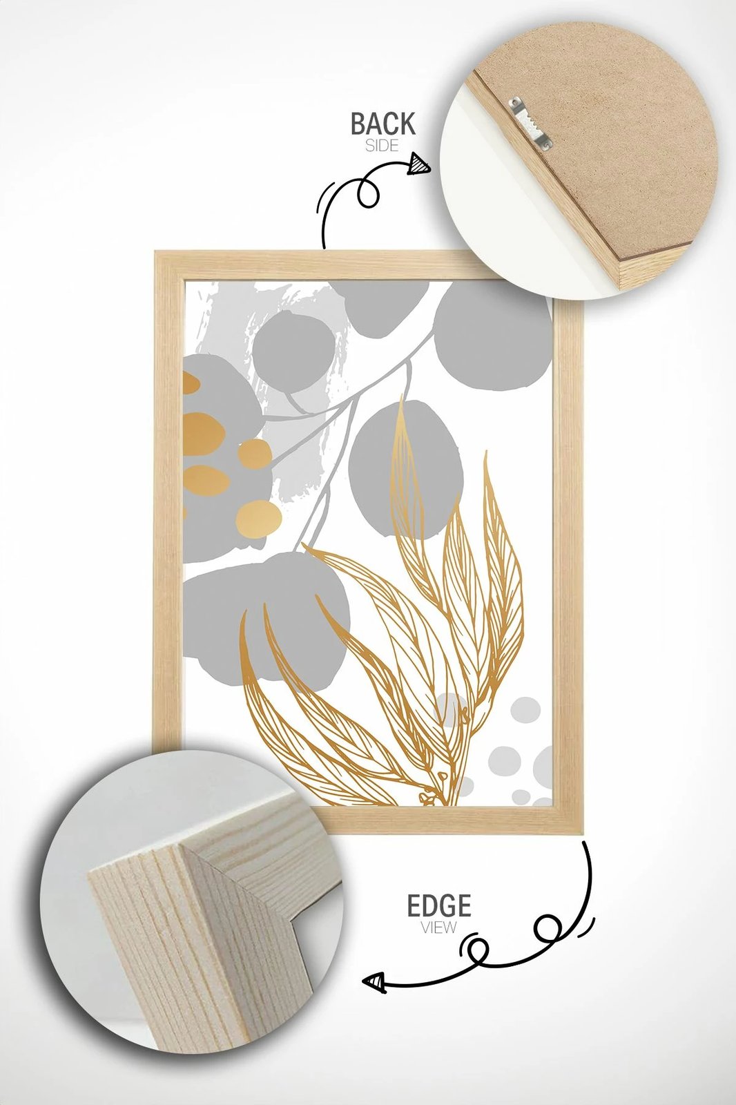 Pikturë dekorative me kornizë, shumëngjyrëshe, Artsrmdl22, 33x48cm