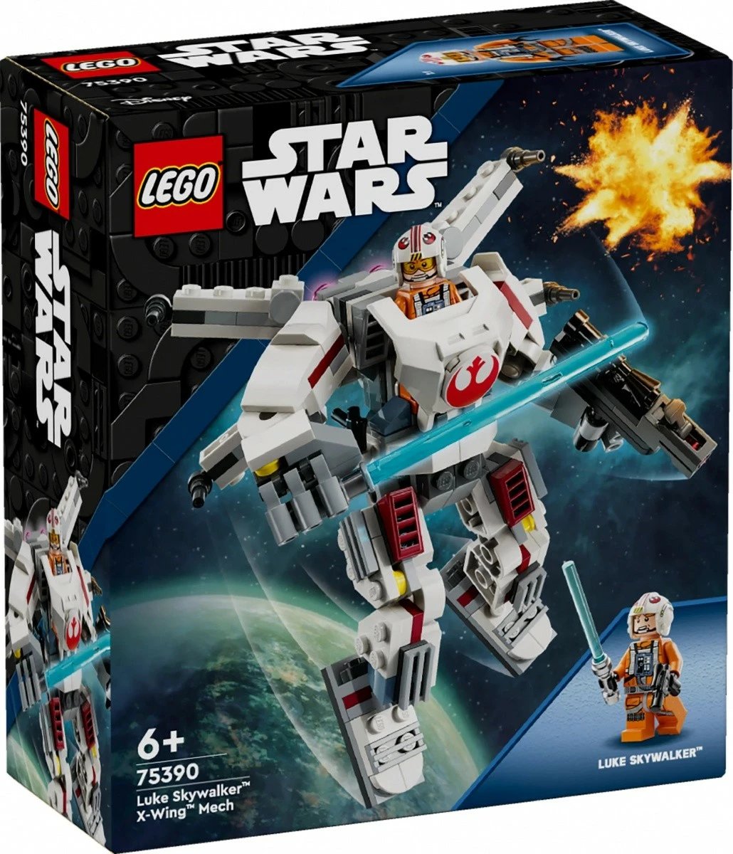 Set LEGO Star Wars 75390 Luke Skywalker X-Wing Mech, 195 pjesë, për fëmijë, Bardhë
