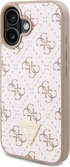 Mbështjellës Guess 4G Triangle për iPhone 16, Bardhë Mbështjellës Guess 4G Triangle për iPhone 16, Bardhë