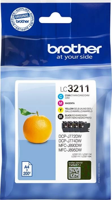 Kartush boje multipack, Brother LC-3211 LC3211VALDR, rendiment standard, set 4 ngjyra