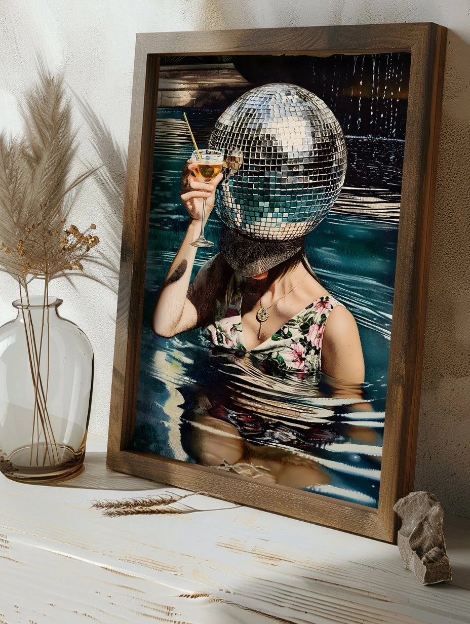 Pikturë dekorative me kornizë MDF, shumëngjyrëshe, Wallity, GE105-L