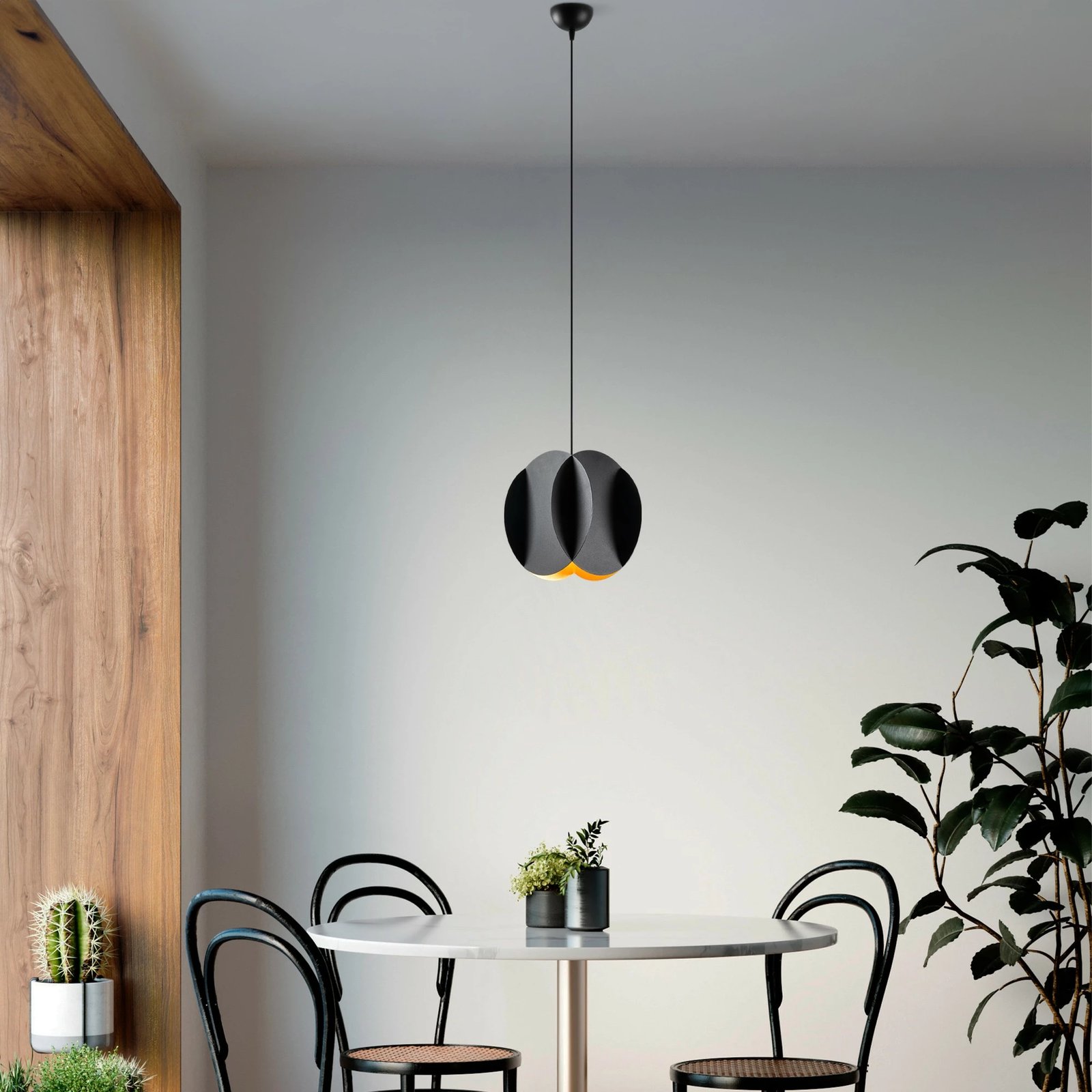 Llambë tavani Opviq, Corner, e zezë, 25cm