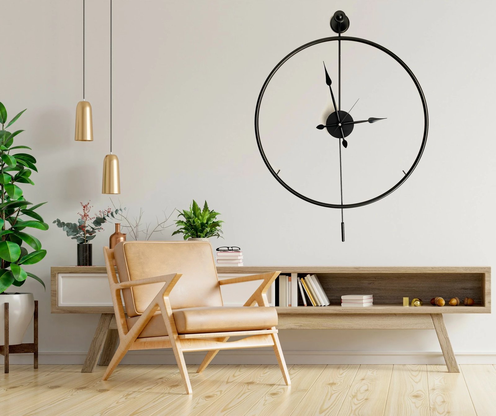 Orë muri dekorative prej metali, Wallity, Mclock-00102