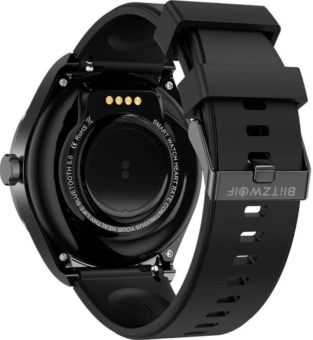 Smartwatch BlitzWolf BW-HW1 me kufje TWS, 1.53", 300mAh, i zi, set