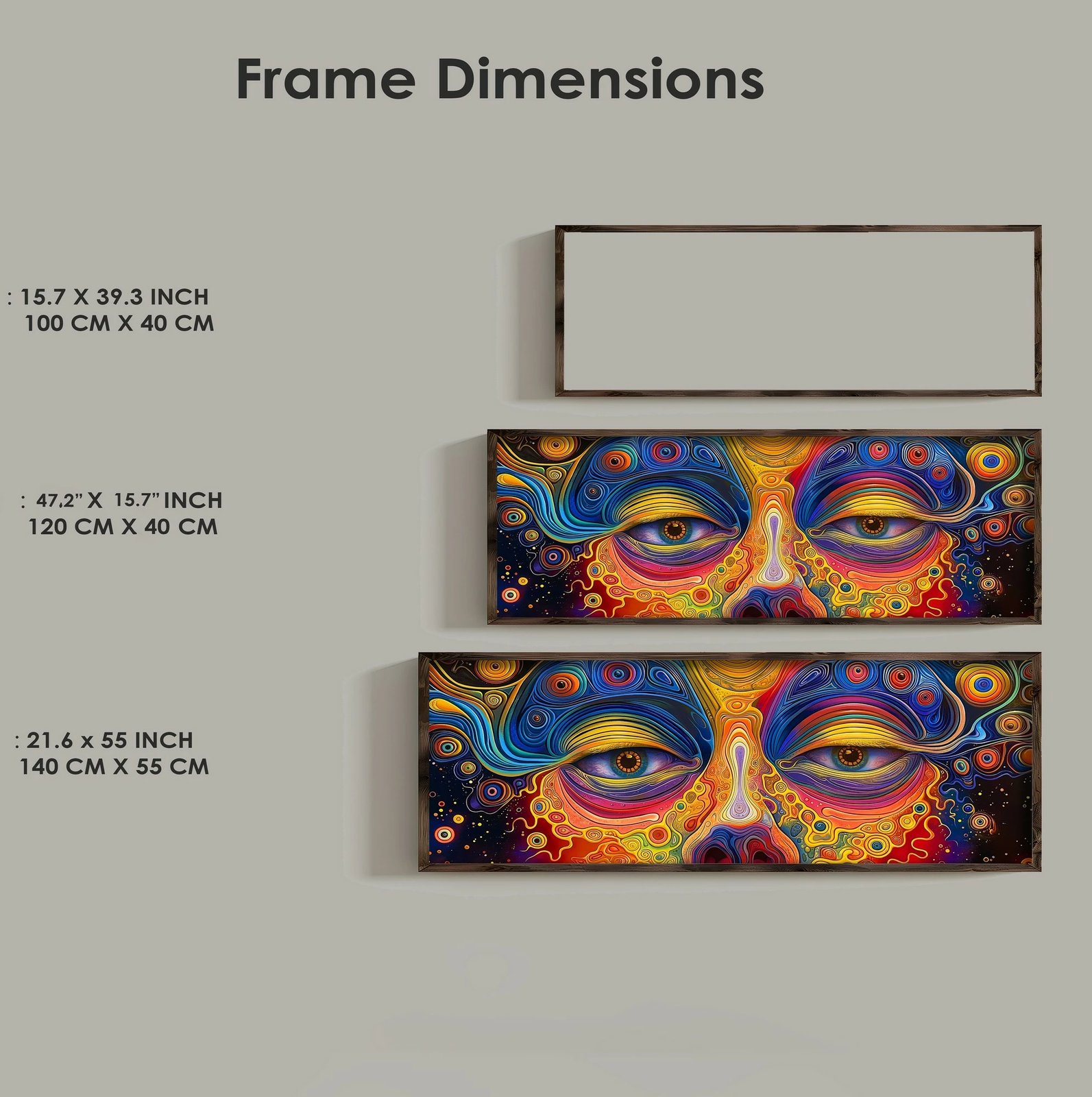 Pikturë dekorative me kornizë MDF, shumëngjyrëshe, Wallity, EMR050