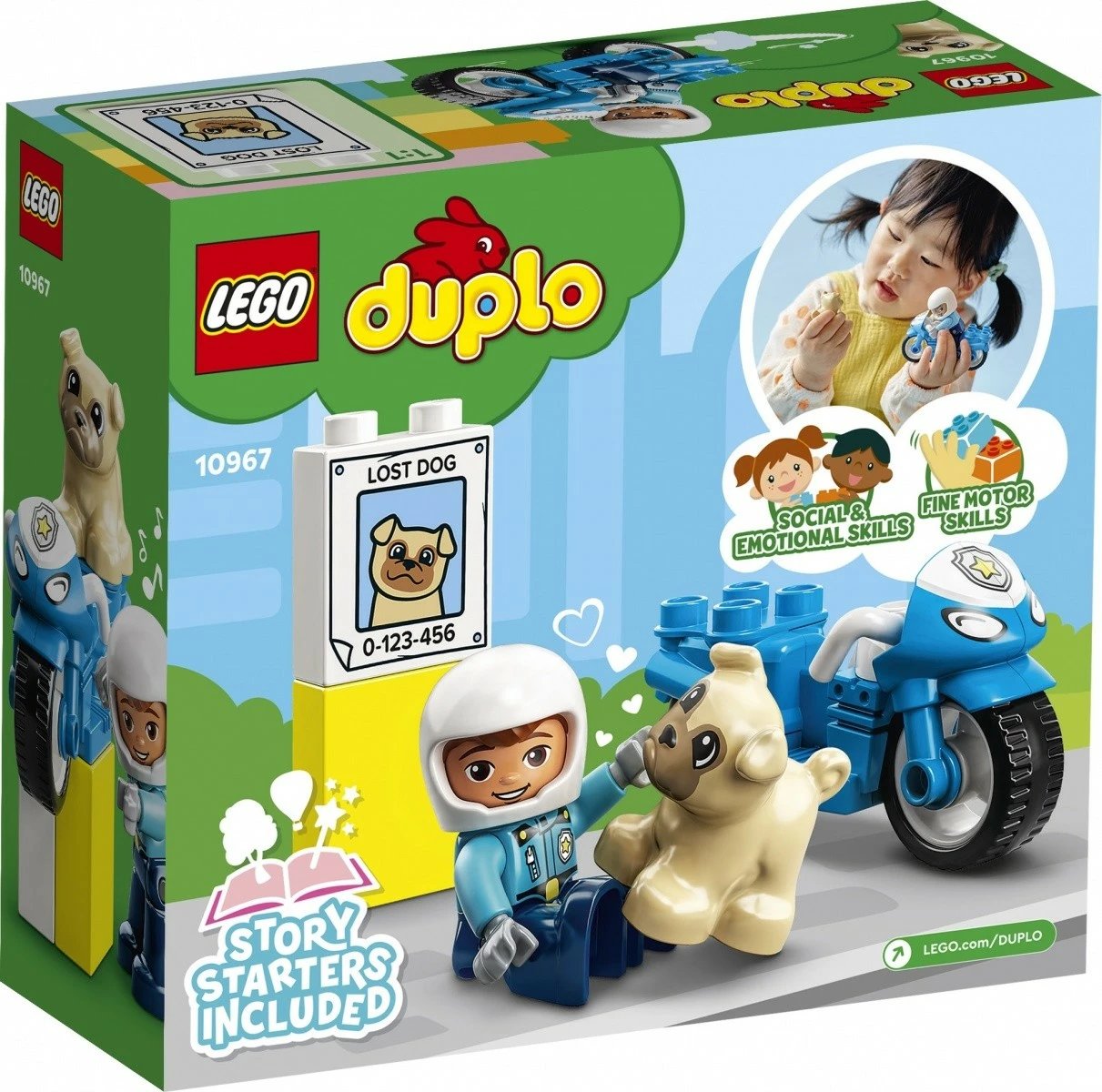 Set lodrash LEGO DUPLO Police Motorcycle 10967, për fëmijë, 5 pjesë, Blu Set lodrash LEGO DUPLO Police Motorcycle 10967, për fëmijë, 5 pjesë, Blu