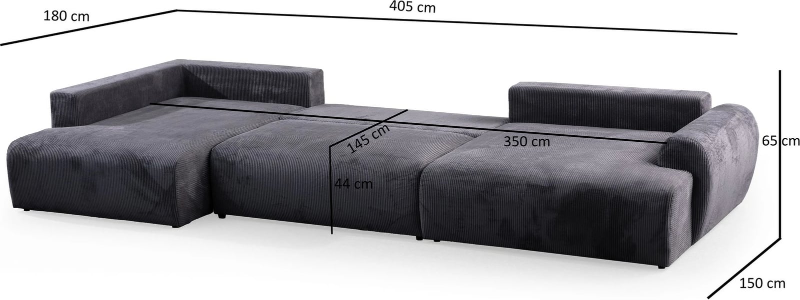 Këndare Atelier del Sofa, Enjoy Corner Chl-O3-2R, anthracite